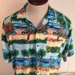 Vintage Hawaiian Woody on beach men’s large
